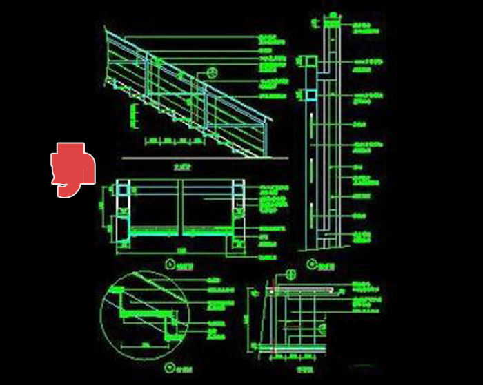 Stairs Cad block and details Download 12